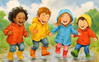 Adventures Await: The Joyful World of Gumboots Children Exploring Rainy Days