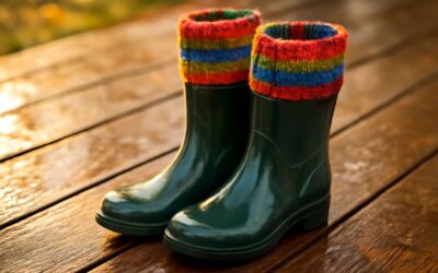 Rainy-day fashion win: gumboots socks for cozy, dry feet all day