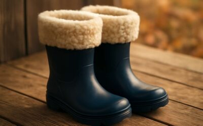 Winter Ready: gumboots with wool inside for all-day coziness