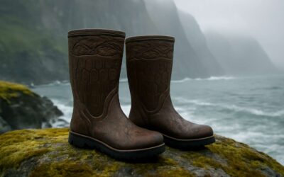 Step into legend with viking gumboots: rugged rain boots for fearless adventures.